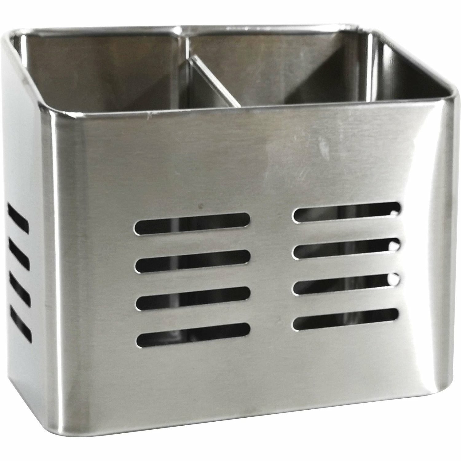 GUSTO CASA - Portaposate in acciaio inox 2 scomparti - h13x16x9 cm